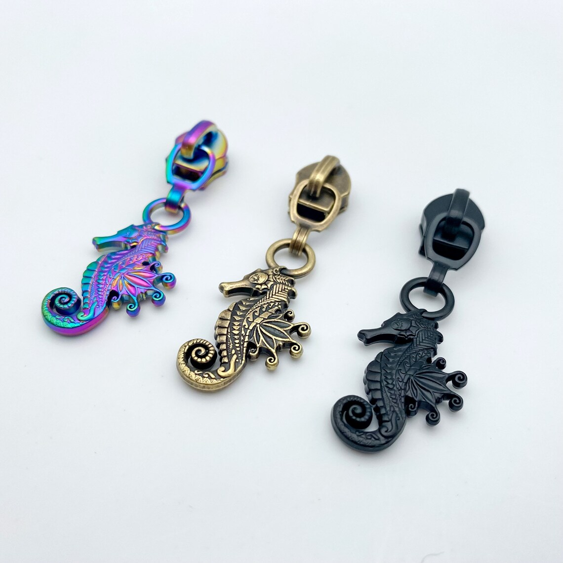 Antique Brass Seahorse No.5 Zipper Pulls Vala Creative Etsy