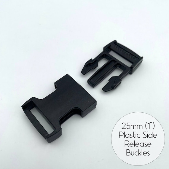 Hebillas de plástico negro de liberación lateral de 25 mm 1 Paquete de 4 -   México