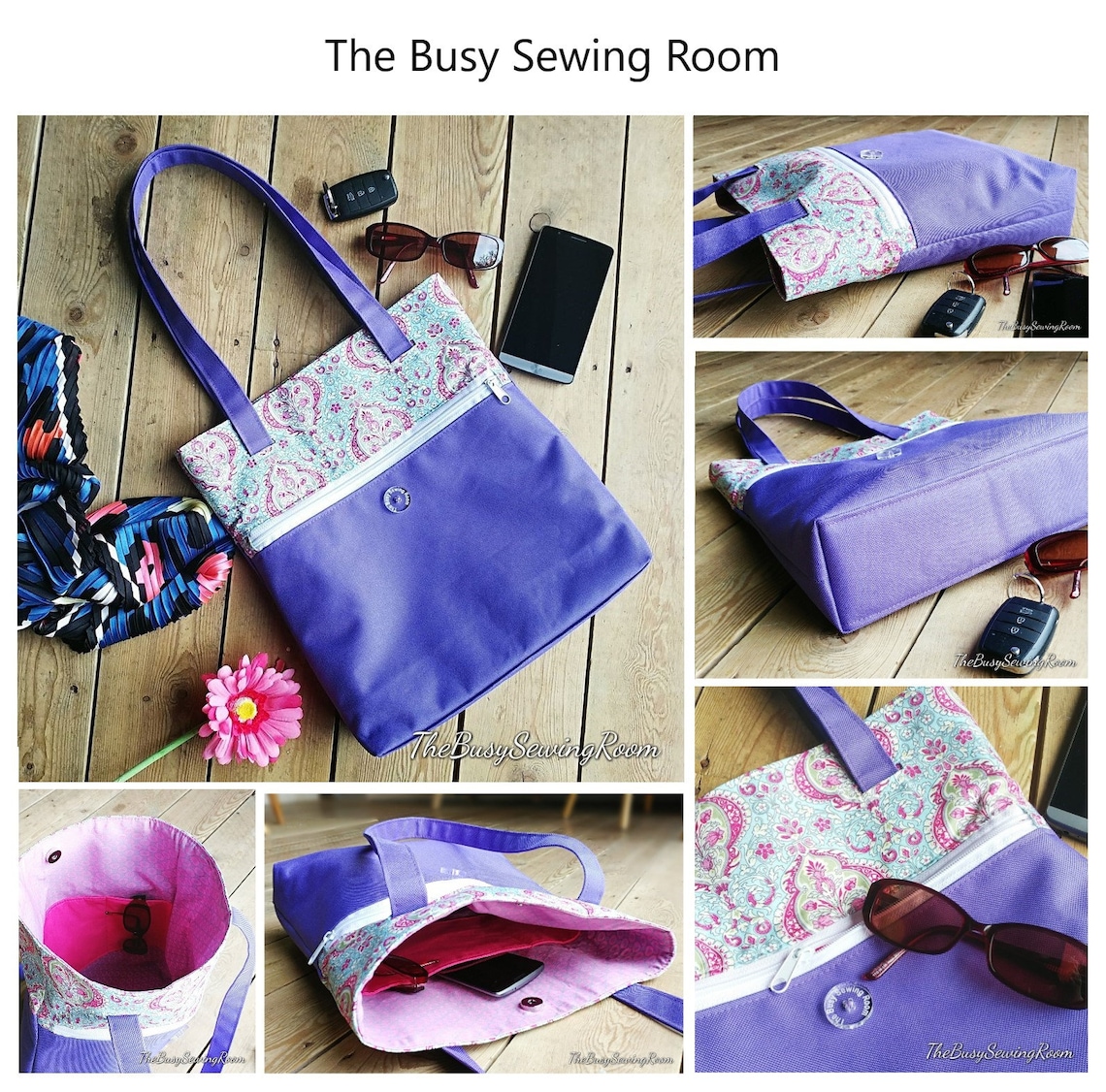 The Wanderlust Tote PDF bag pattern with video tutorial by Etsy
