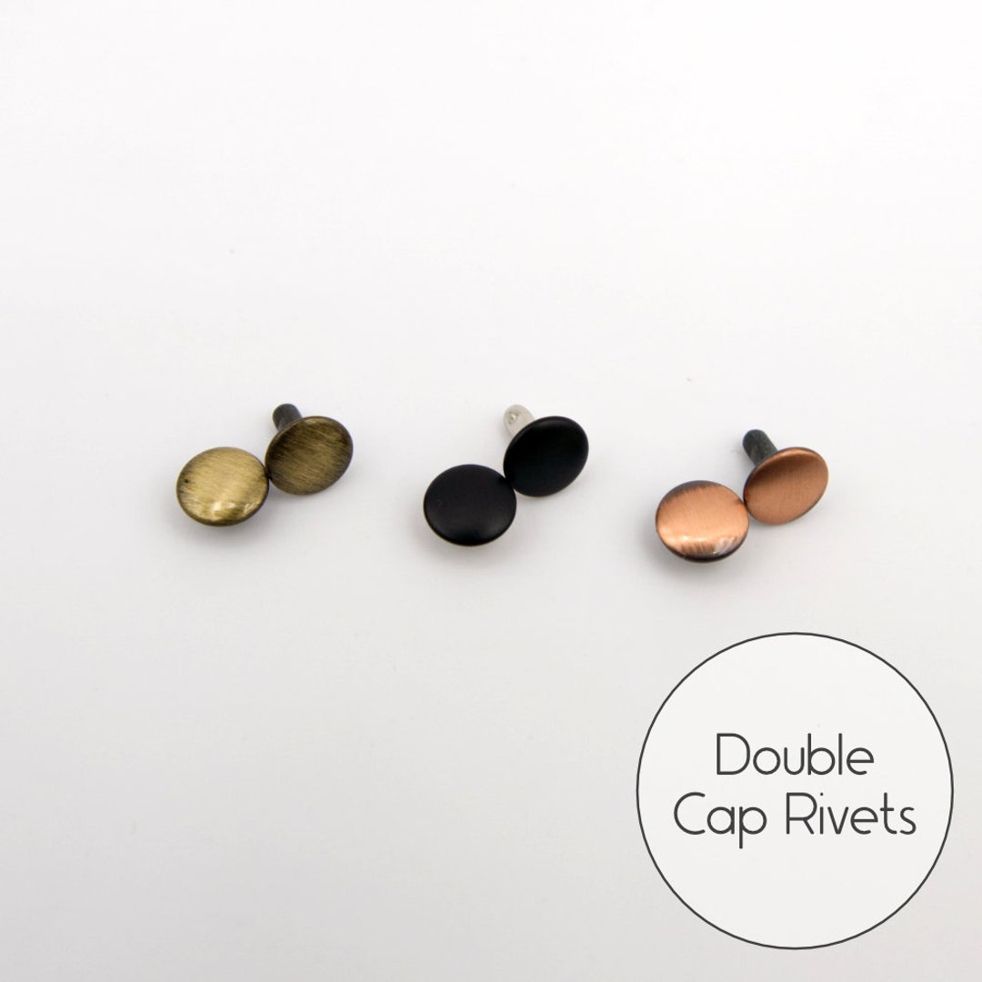 Medium & Large Double Cap Rivets Pack of 20 Etsy