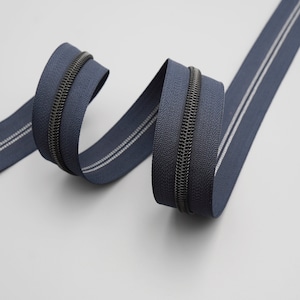 Black & Navy No.5 Size Zipper Tape