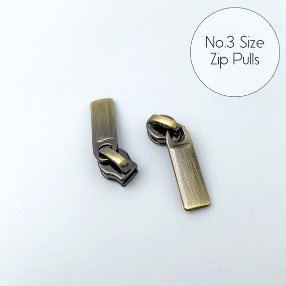 Brushed Brass No.3 Zipper Pulls Pack of 2 Etsy