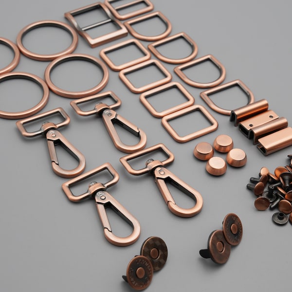 Brushed Copper Hardware Starter Kit - Bag Making