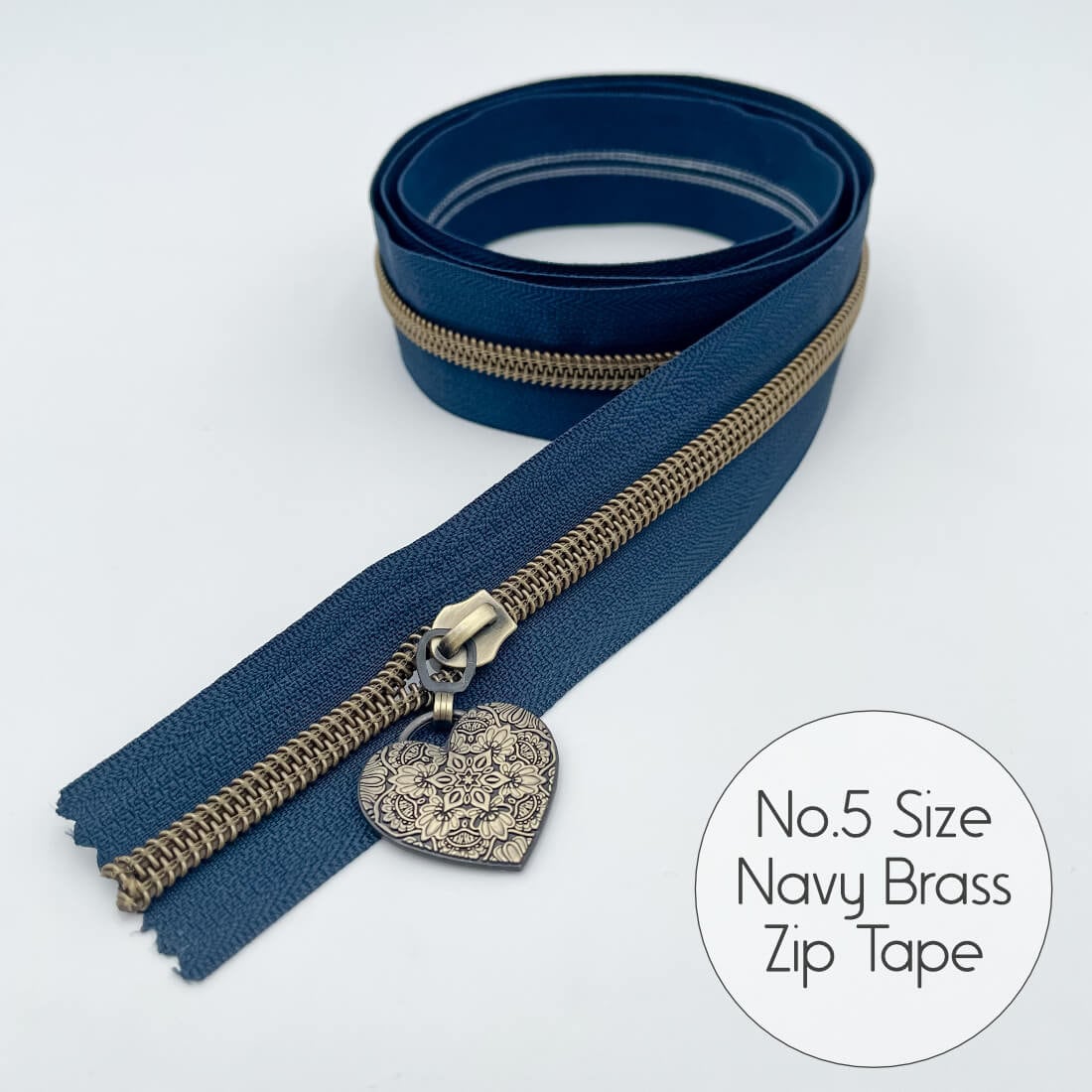 Navy Brass No 5 Zipper Tape Pulls Not Included Etsy Canada