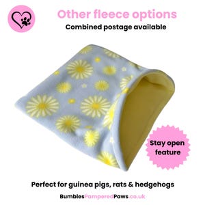 12” x 12” Stay Open Snuggle Sack - Guinea Pigs Hedgehogs & Rats