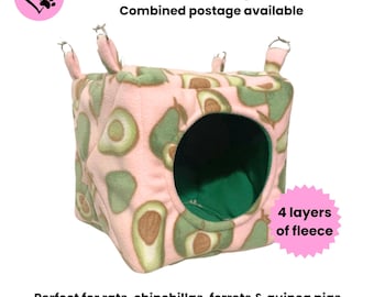 Luxe fleece kubushangmat: bed rat, chinchilla, cavia (9 inch, 4 lagen)