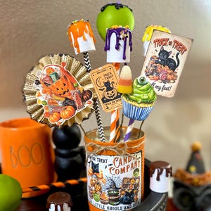 Halloween Candy Assemblage – Sweet Trick-or-Treat Home Décor