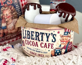 Liberty's Cocoa Cafe Can - Tiered Tray Home Decor