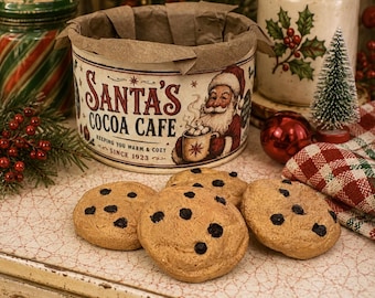 Handmade Mini Chocolate Chip Clay Cookies – Set of 4 Faux Cookies