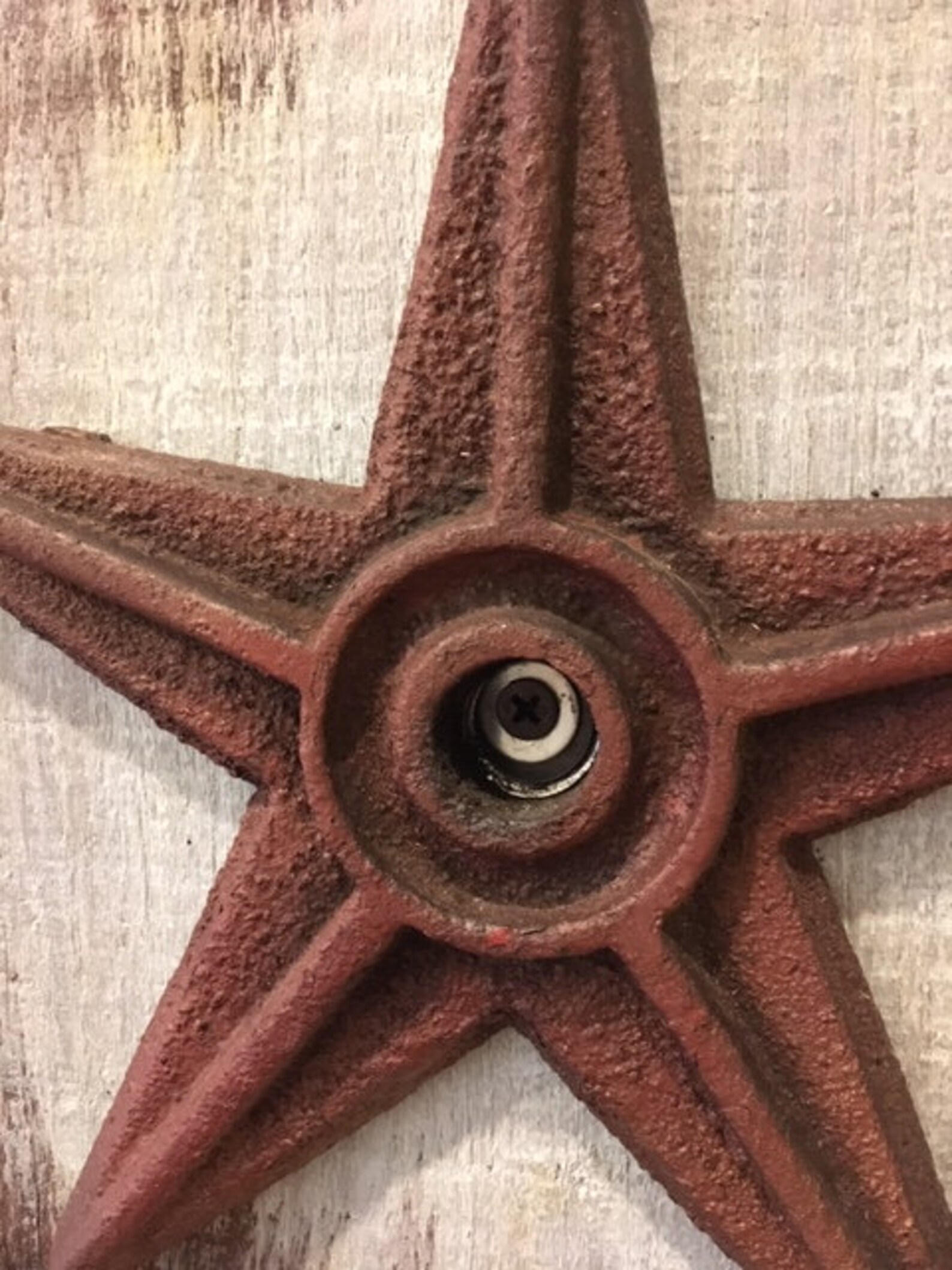 Cast Iron Star on Reclaimed Wood Cast Iron Star Plaque Etsy