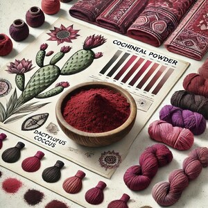 Ground Cochineal natural dye - Dactylopius coccus Costa - Pink Whole Natural Dye for Pink,Red, and Purple  on all fabrics