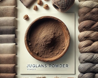 Green Walnut Hulls (Juglans Regia) - extra fine powdered natural dye for ink making, hair dyeing, natural dyeing, and more.