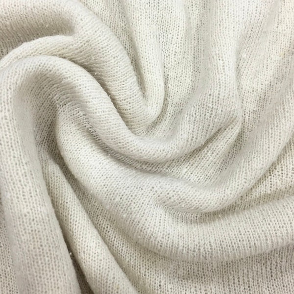 Organic Mulberry KNIT JERSEY Silk Noil (Oeko Tex) - tissu écologique pour la confection et la teinture de vêtements