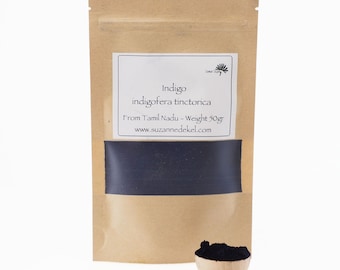 Natural Indigo Powder (100gr ) - Indigofera Tinctoria, Blue Fabric Dye