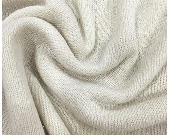 Light Mulberry Silk Noil Knit - Silk Jersey -  Oeko Tex 1 meter