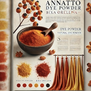 100gr/3.5oz Annatto seed -  ground natural dye powder for yellow to orange colours on all natural fibers and soap making
