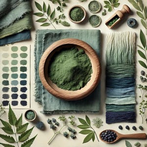 100gr/3.5oz Green Indigo |Indigofera Tinctoria | Natural Green and Blue Dye Powder for low impact dyeing