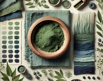 100gr/3.5oz Green Indigo |Indigofera Tinctoria | Natural Green and Blue Dye Powder for low impact dyeing