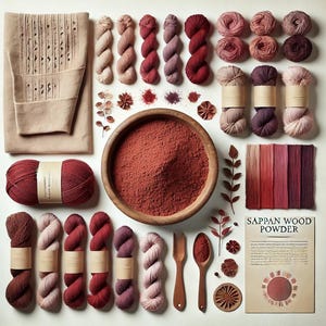 100gr/3.5oz Eastern Brazilwood Sappan Wood (Caesalpinia Sappan) Powder - Natural Red Dye for all natural fabrics and soaps
