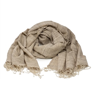 Handwoven and Handspun Cruelty Bulkul and Matka  Silk Scarf 70-200 Peace silk - Ahimsa silk