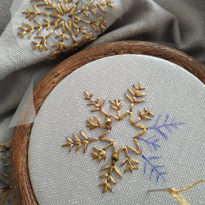 Snowflake Hand Embroidery Pattern: 27 Winter Designs (PDF Pattern) - Etsy