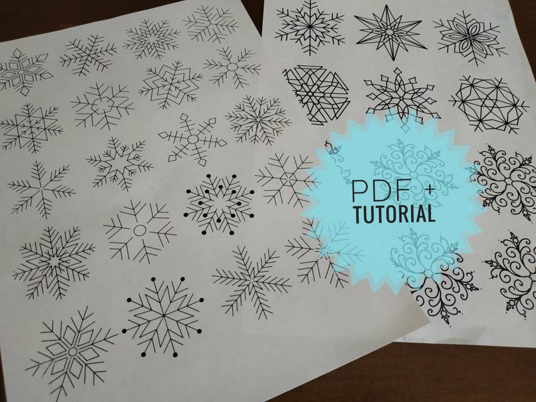 Snowflake PDF Hand Embroidery Pattern/ Christmas Embroidery/ - Etsy