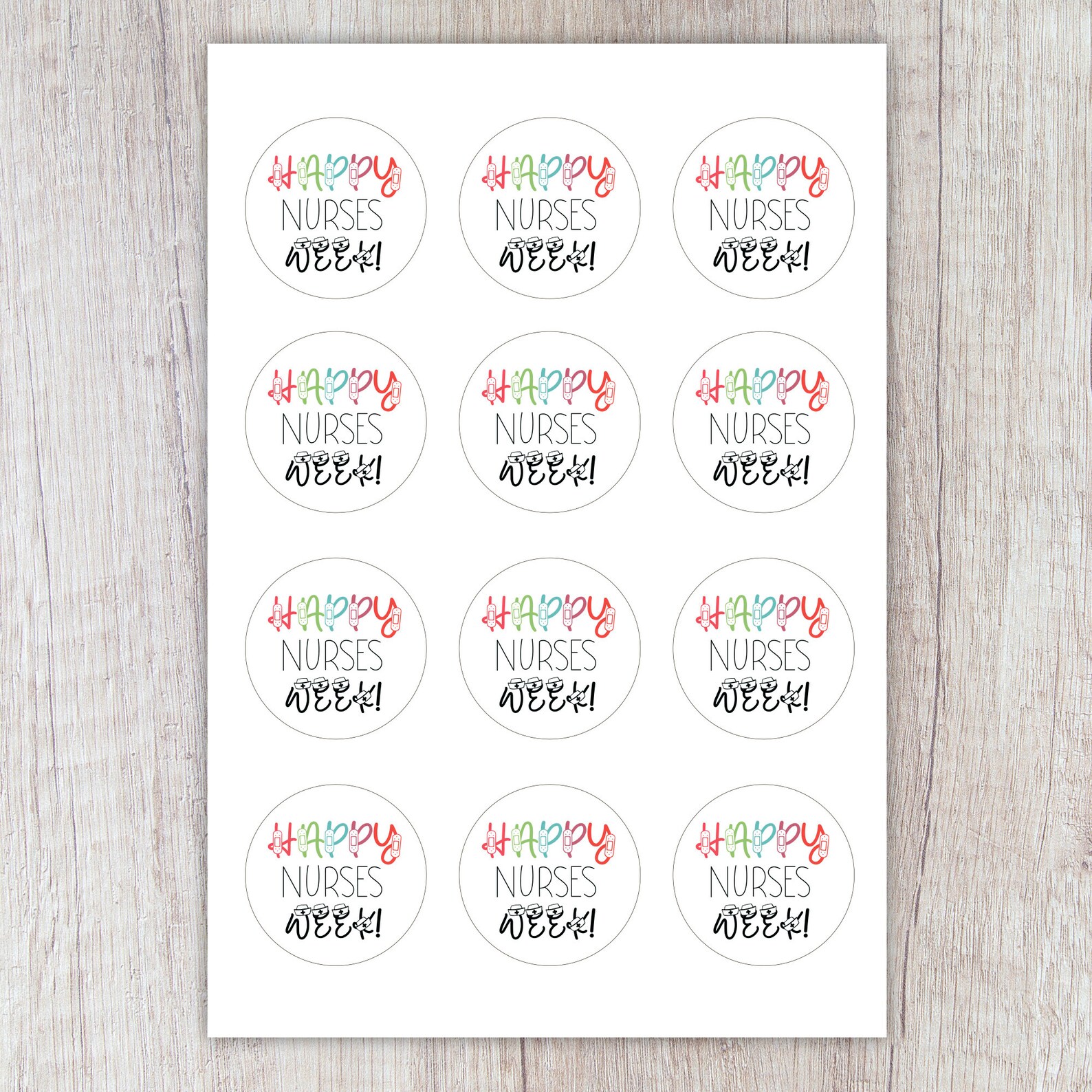 Happy Nurses Week Printable Tag Thank You Nurses Tag Thank Etsy