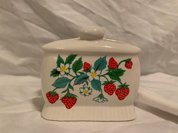 Strawberry Shaped Ceramic Napkin Holder
