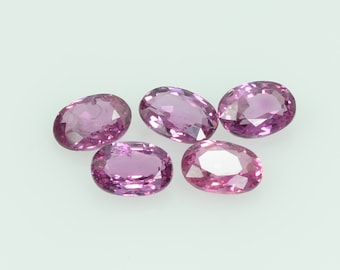 4.5x3 mm Lote Natural Thai Ruby Loose Gemstone Oval Cut