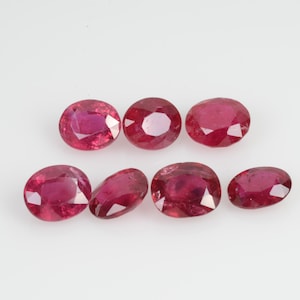 6X5 mm Natural Arican  Ruby Loose Gemstone Oval Cut