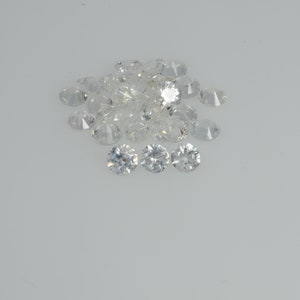 2.0-3.0 mm Natural Yellowish white Sapphire Loose Vs Quality  Gemstone Round Diamond Cut