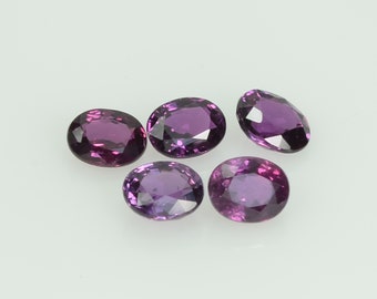 4x3 mm Natural Thai Ruby Loose Gemstone Oval Cut