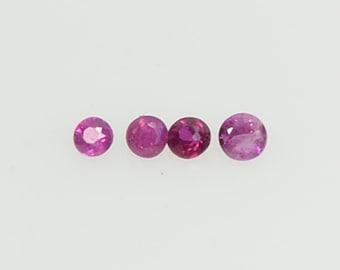 1.8-4.0 mm Natural Purple Sapphire Loose Gemstone Round Diamond Cut Pk Quality