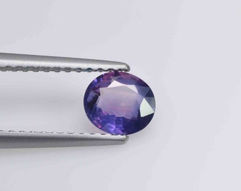 0,63 ct Naturalny Fioletowy Szafir Luźny Kamień Szlachetny Owalny Szlif