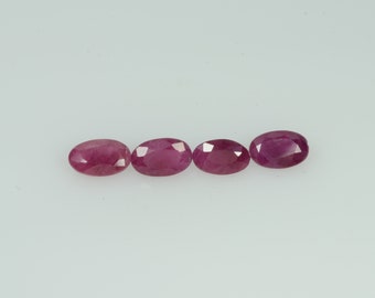 5x3 mm Lot Natural Ruby Loose Gemstone Oval Cut