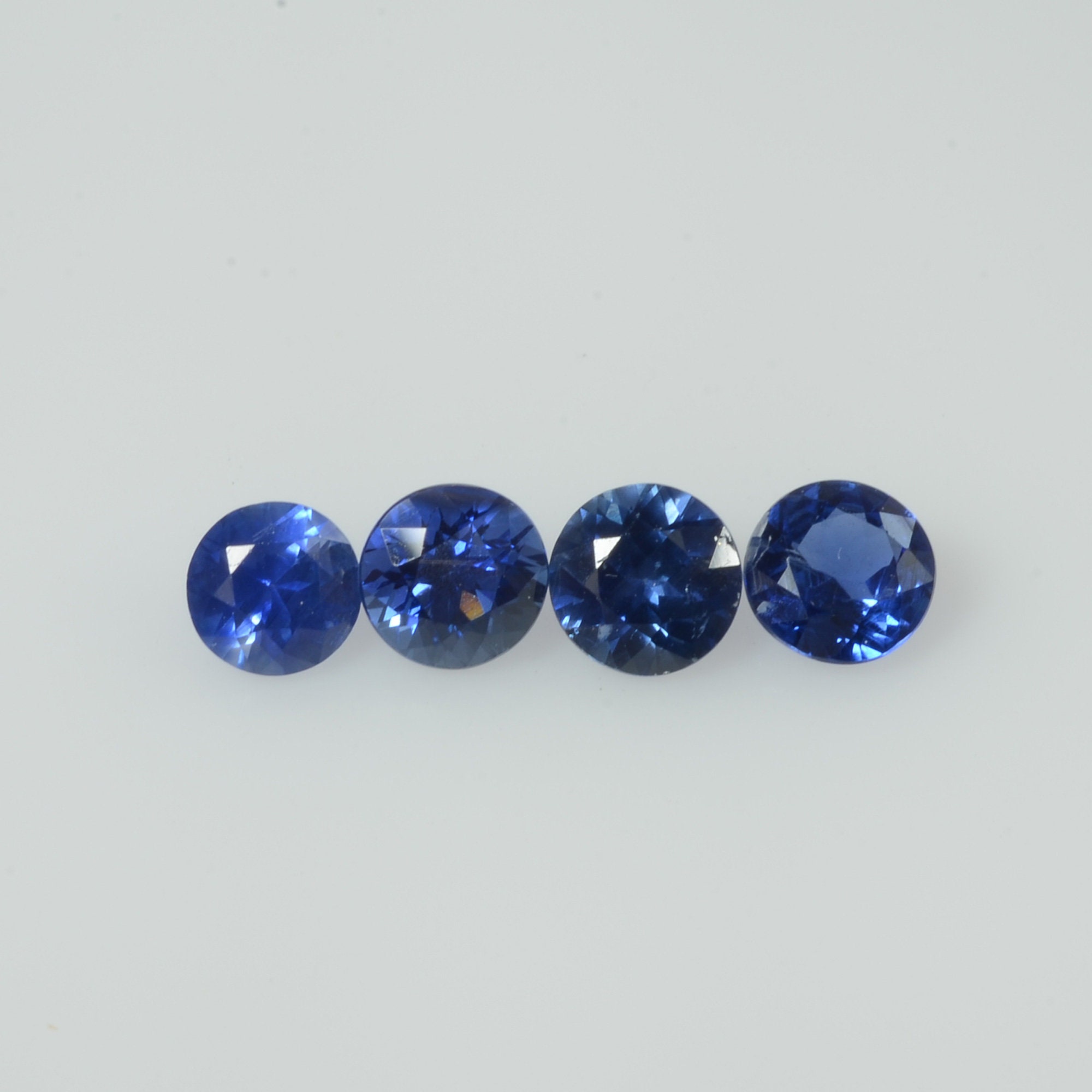 4 5 Mm Natural Blue Sapphire Loose Gemstone Round Diamond Cut Etsy