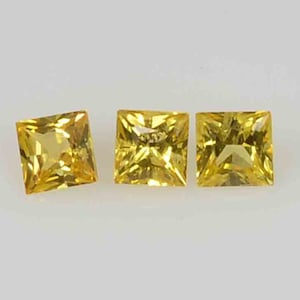 1.7-2.4  mm Natural Calibrated Yellow Sapphire Loose Gemstone Princess Cut