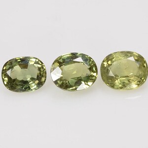 6x5 mm Natural Calibrated Green Sapphire Loose Gemstone Oval Cut