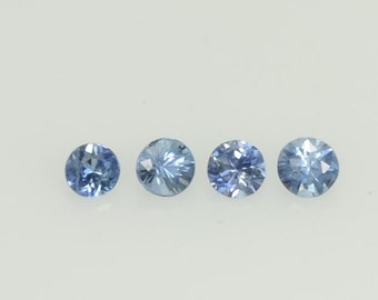 1.2 -2.0 mm Natural Blue Sapphire Loose Gemstone Round Diamond Cut Cleanish Quality Color