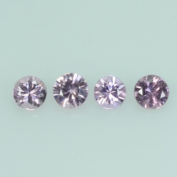 0.8-4.0 Natural Purple Sapphire Loose Gemstone Round Diamond Cut Cleanish Quality