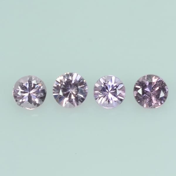 1.7-4.0 Natural Purple Sapphire Loose Gemstone Round Diamond Cut Cleanish Quality