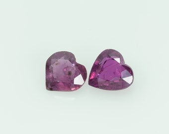 5 Mm Natural Ruby Loose Gemstone Heart Cut