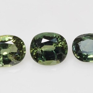 6x5 mm Natural Calibrated Green Sapphire Loose Gemstone Oval Cut