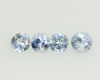2.5-4.0 mm Natural Blue Sapphire Loose Gemstone Round Diamond Cut Vs  Quality Color