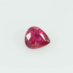 Corte de pêra com pedras preciosas soltas de rubi natural do Vietnã de 0,27 cts