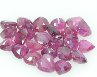 3.25 mm Lot  Natural Ruby Loose Gemstone Heart Cut