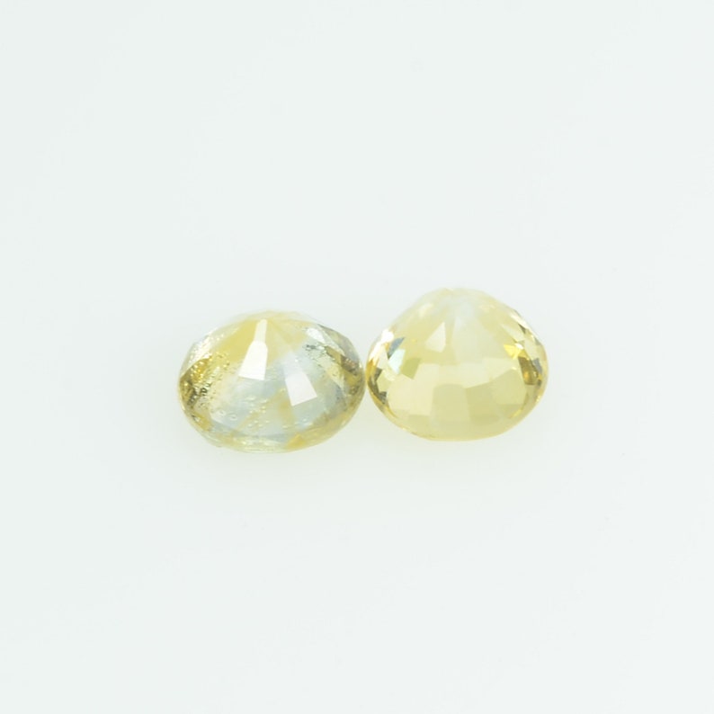 3.8 mm Natural Yellow Sapphire Loose Gemstone Round Cut