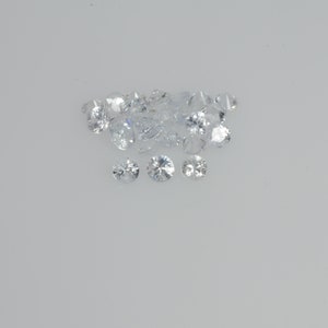 1.5-3.0 mm Natural Yellowish white Sapphire Loose Vs Quality  Gemstone Round Diamond Cut