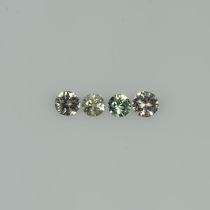 1.4-4  mm Natural Yellowish Green Sapphire Loose Gemstone Round Diamond Cut Vs Quality Color