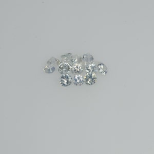 2.5-3.5  mm Natural Yellowish White Sapphire Loose Cleanish Quality  Gemstone Round Diamond Cut